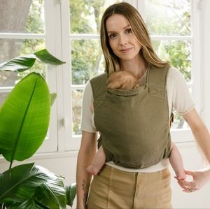 Sakura Bloom Scout Linen Moss Baby Carrier with Sun Hood